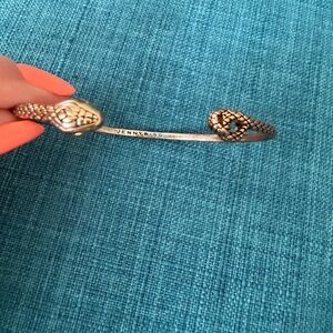 Jenny Bird gold/Silver Snake Head Cuff Bracelet